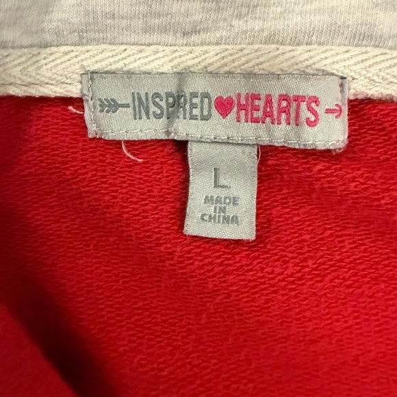 Inspired Hearts Quarter Zip Light Weight Sweatshirt - Picture 6 of 12